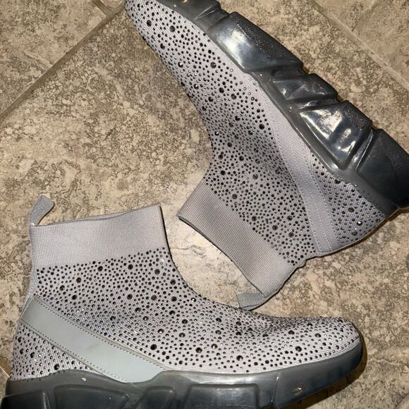 Rhinestone stretch high top sock sneakers - Picture 4 of 5